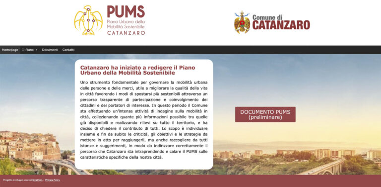Piano Urbano della Mobilità Sostenibile per il Comune di Catanzaro